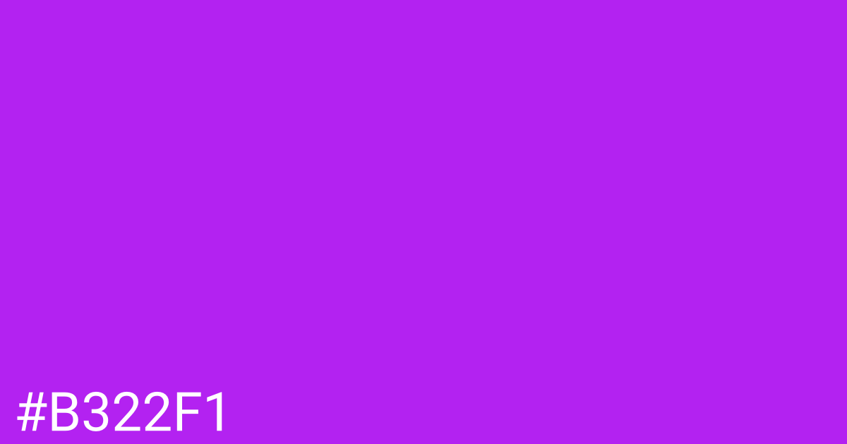 Hex color #b322f1 graphic