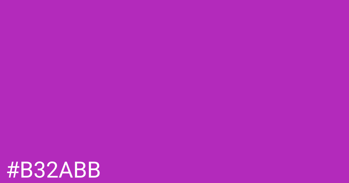 Hex color #b32abb graphic