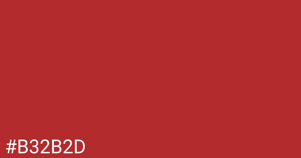 Hex color #b32b2d graphic