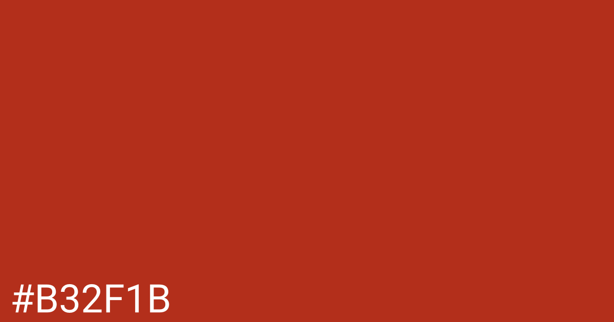 Hex color #b32f1b graphic