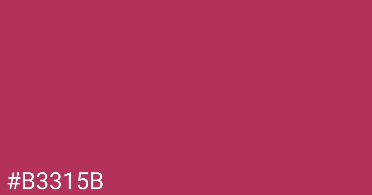 Hex color #b3315b graphic