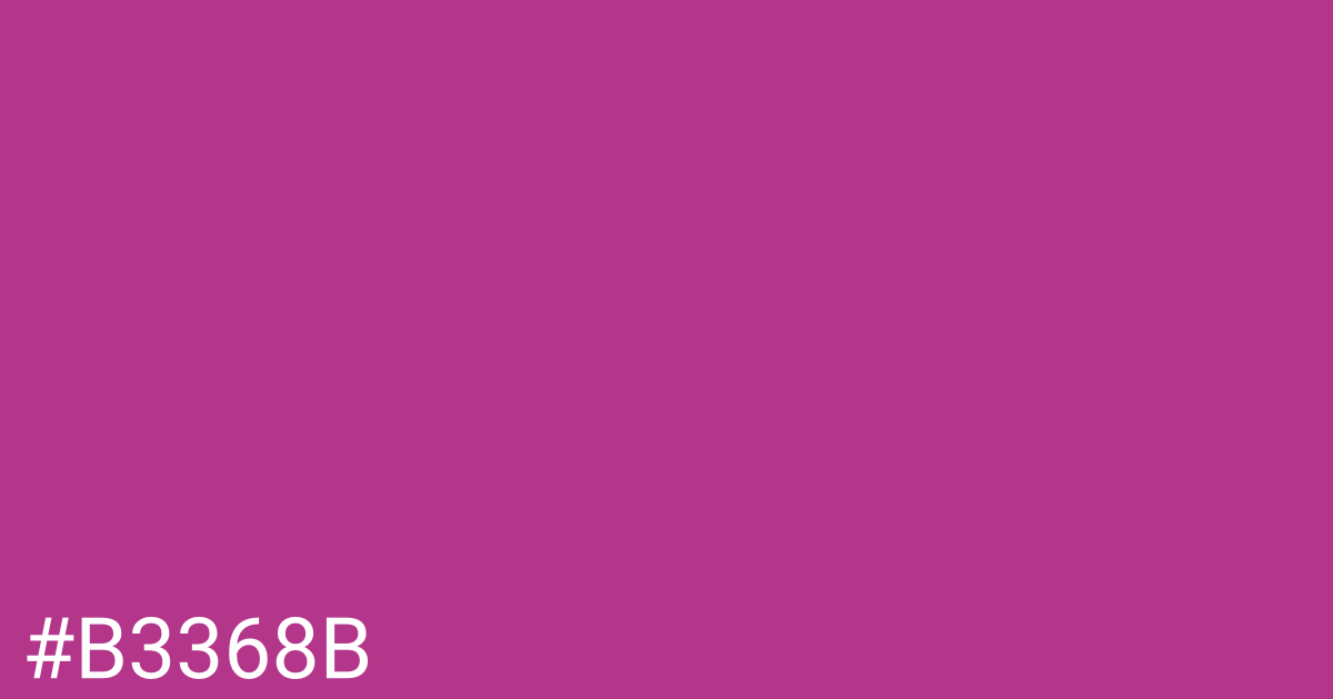 Hex color #b3368b graphic