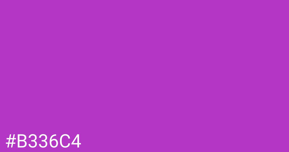 Hex color #b336c4 graphic