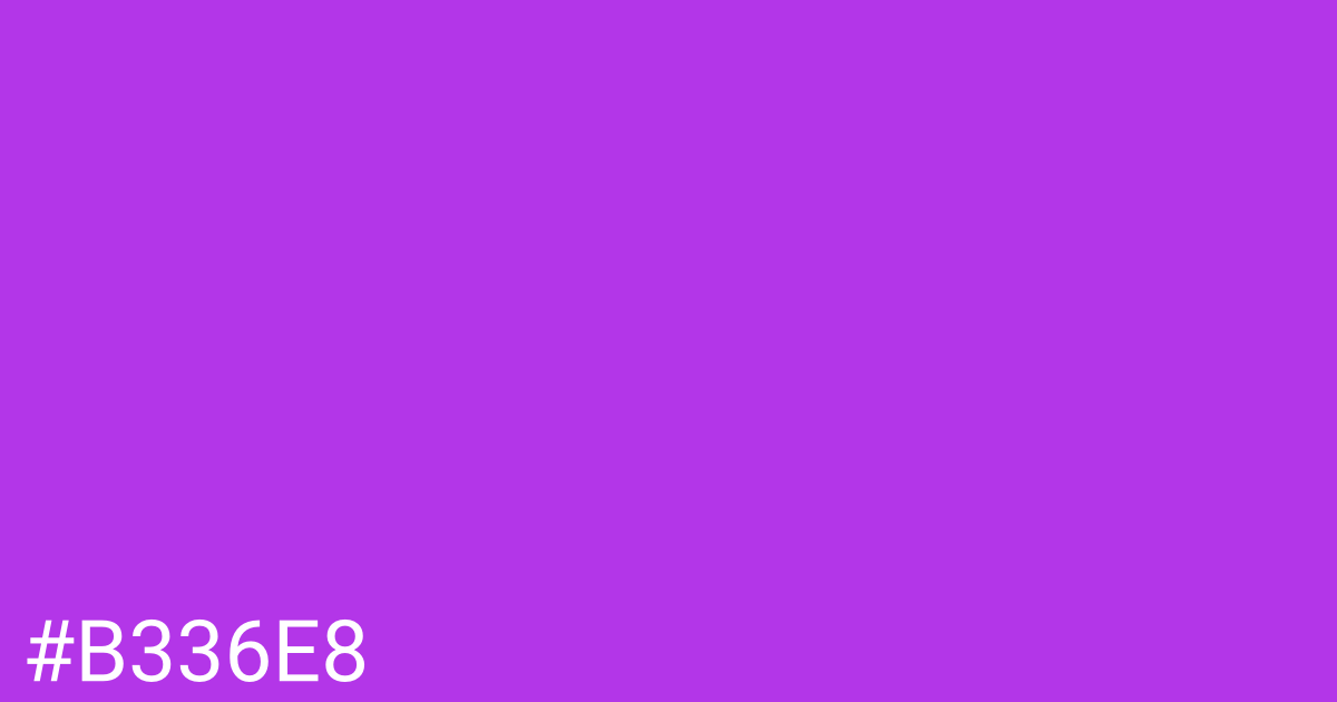 Hex color #b336e8 graphic