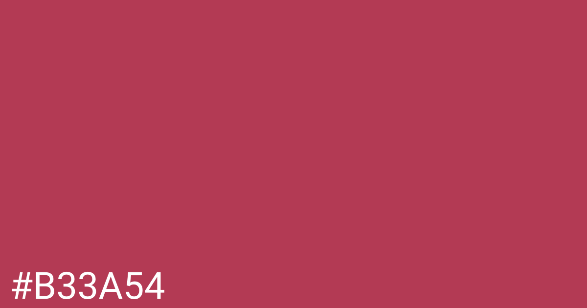 Hex color #b33a54 graphic