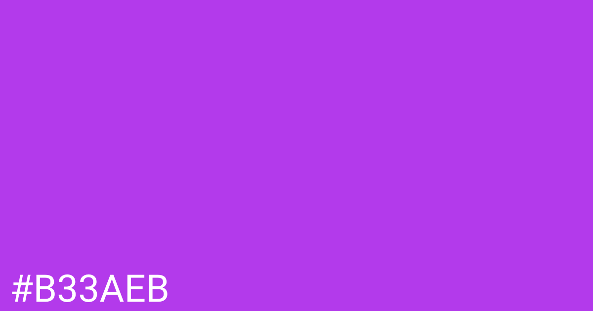 Hex color #b33aeb graphic