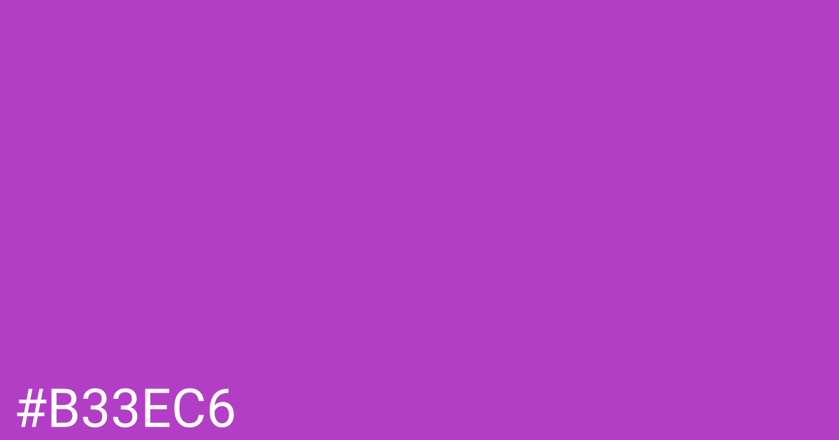 Hex color #b33ec6 graphic