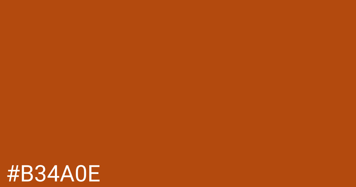 Hex color #b34a0e graphic