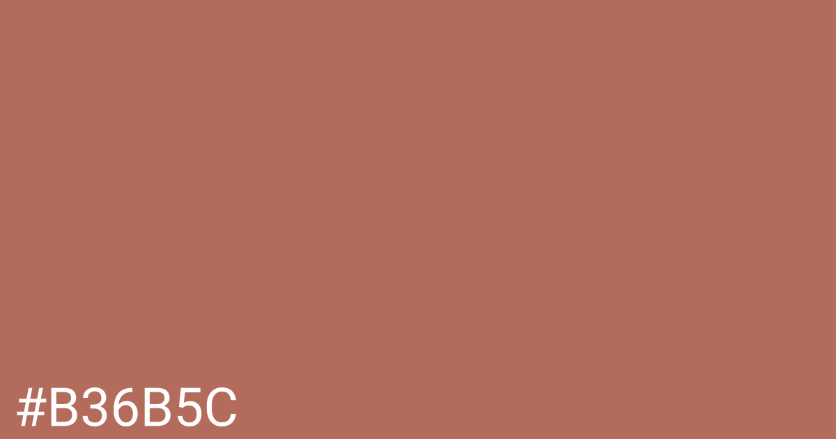 Hex color #b36b5c graphic