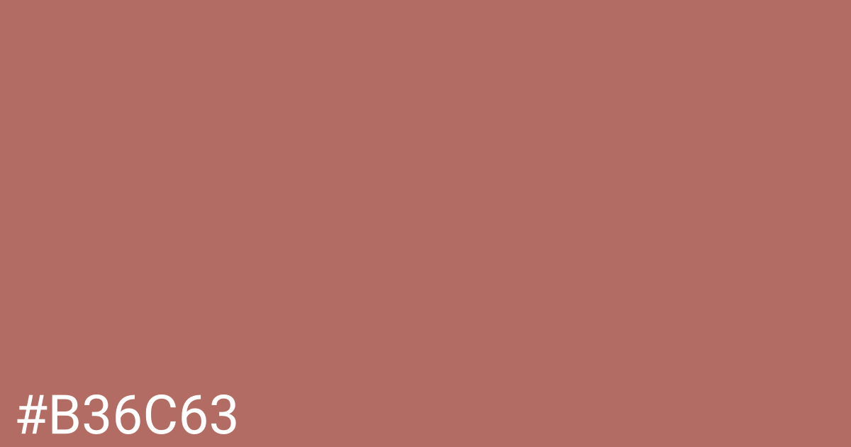 Hex color #b36c63 graphic