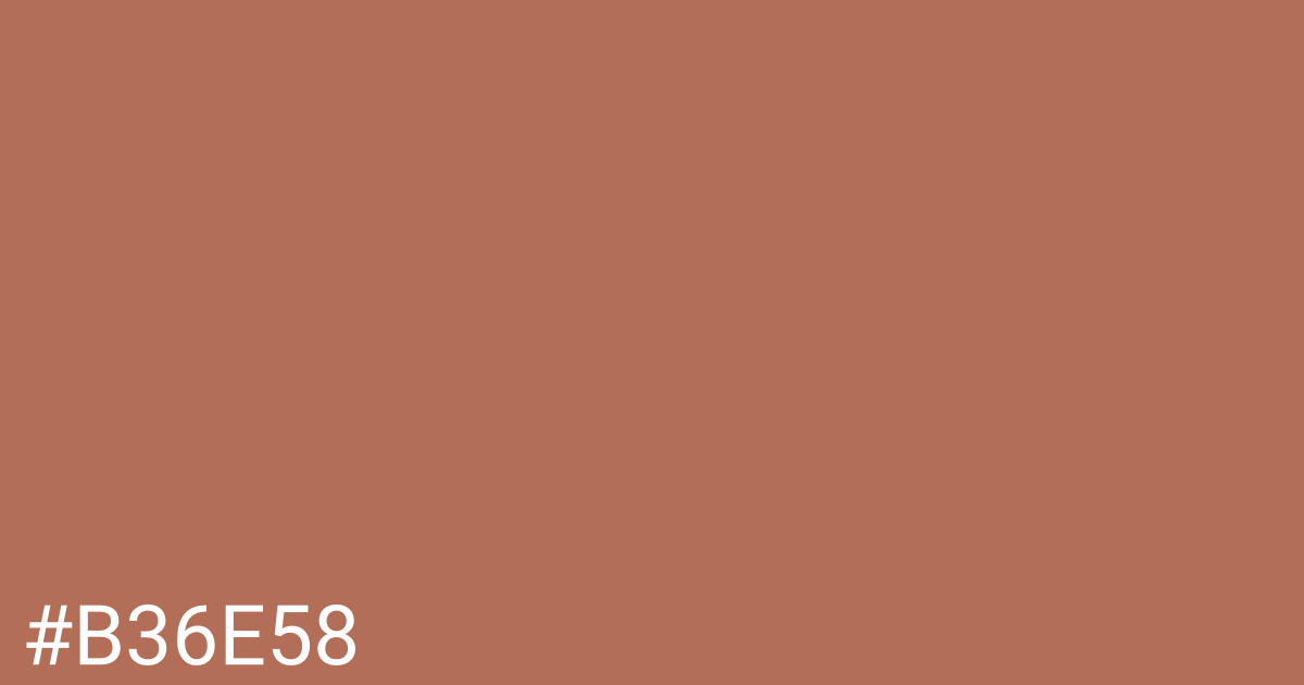 Hex color #b36e58 graphic