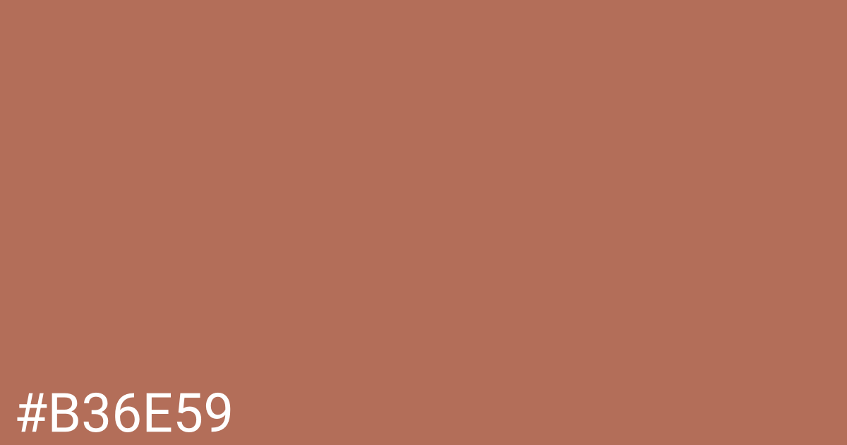 Hex color #b36e59 graphic