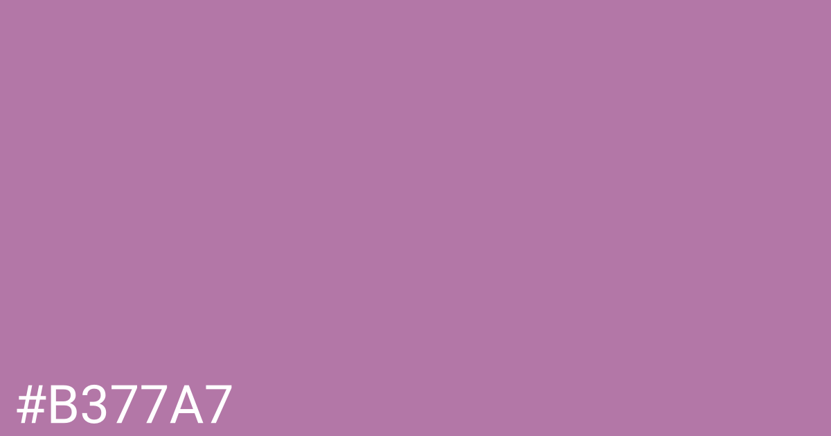 Hex color #b377a7 graphic