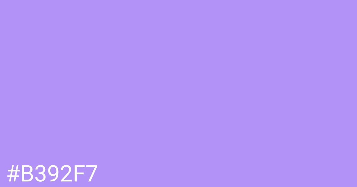 Hex color #b392f7 graphic
