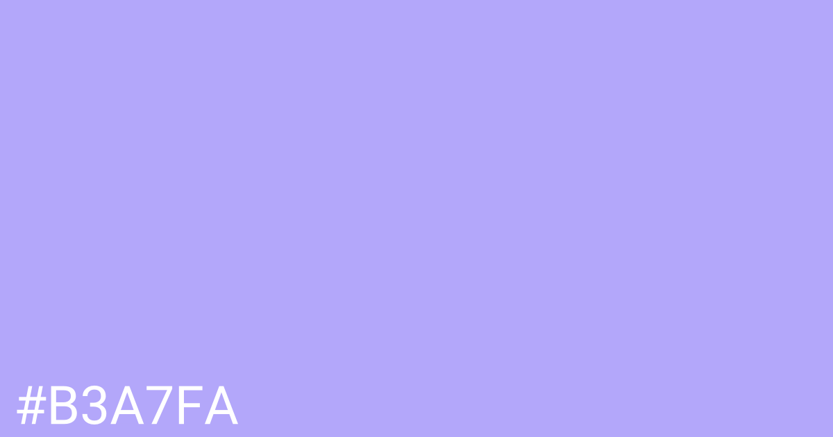 Hex color #b3a7fa graphic