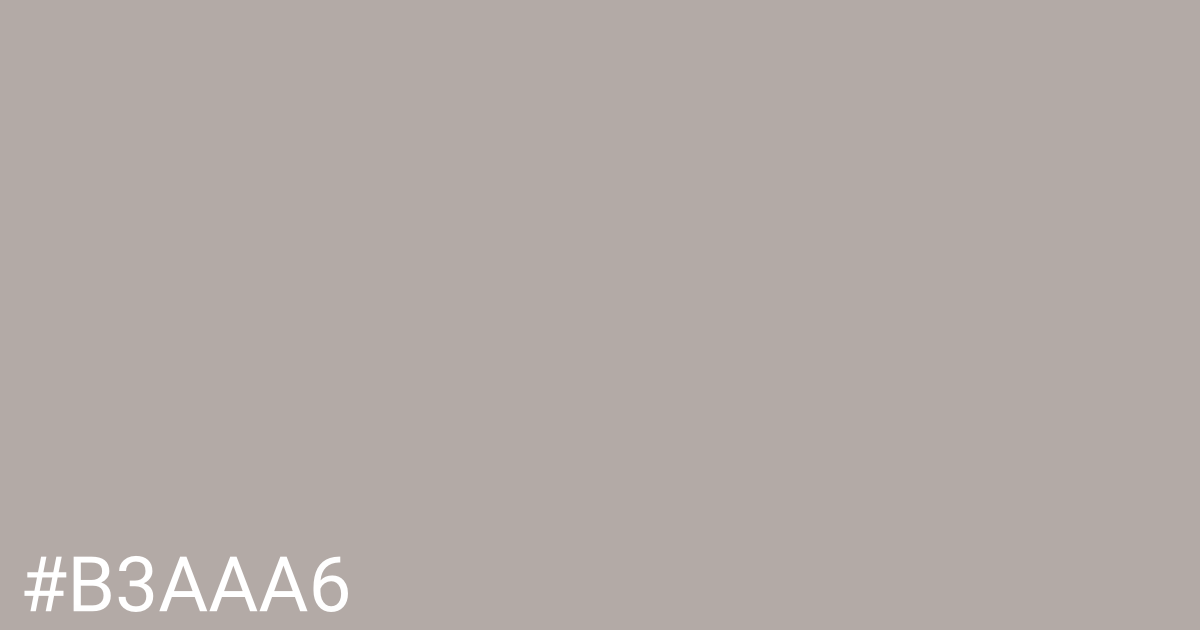 Hex color #b3aaa6 graphic