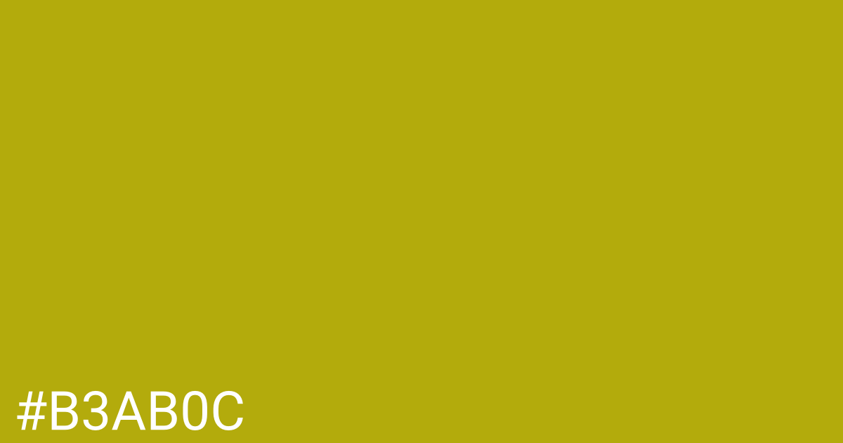 Hex color #b3ab0c graphic