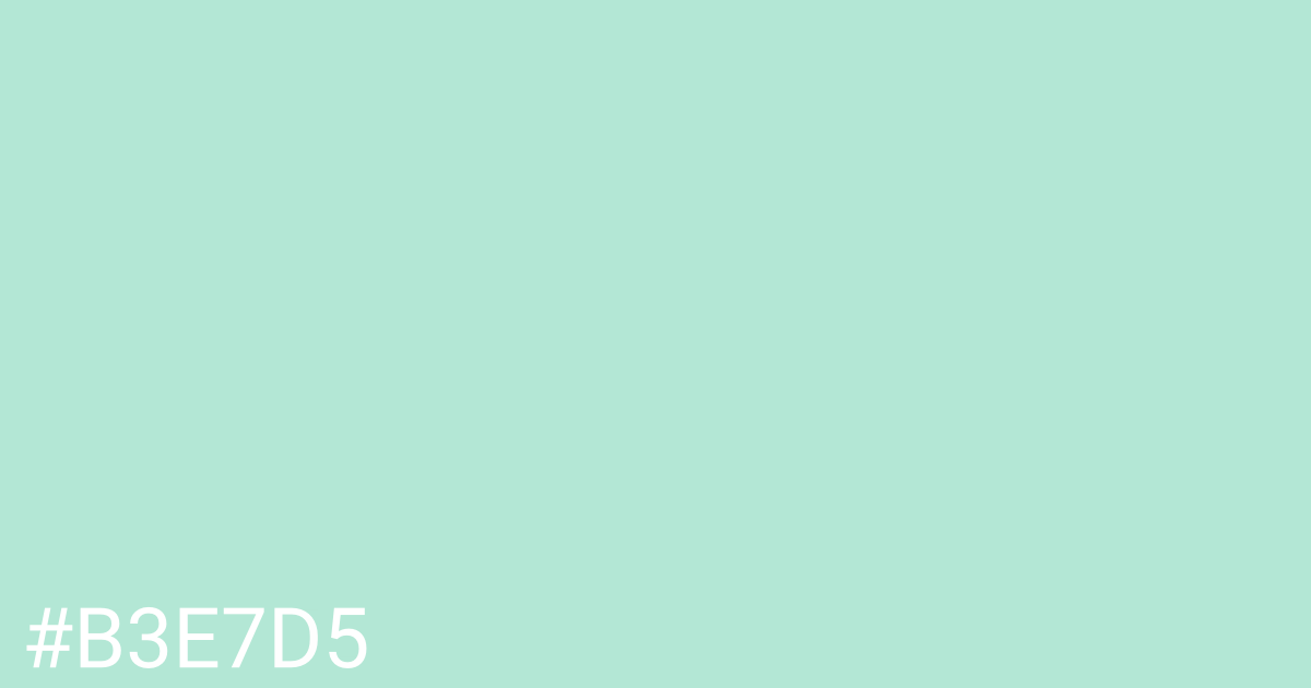 Hex color #b3e7d5 graphic