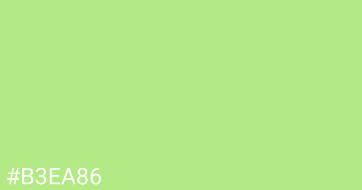 Hex color #b3ea86 graphic
