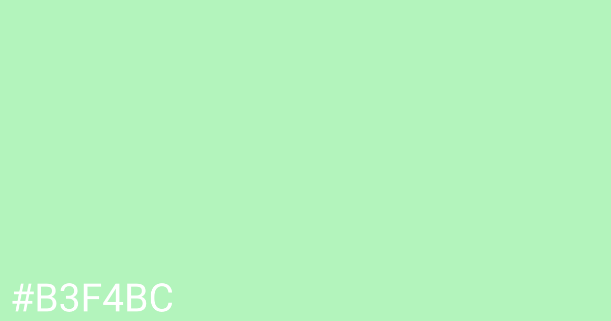 Hex color #b3f4bc graphic