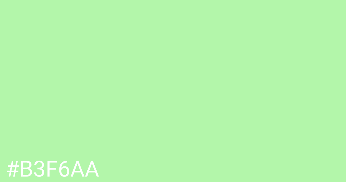 Hex color #b3f6aa graphic