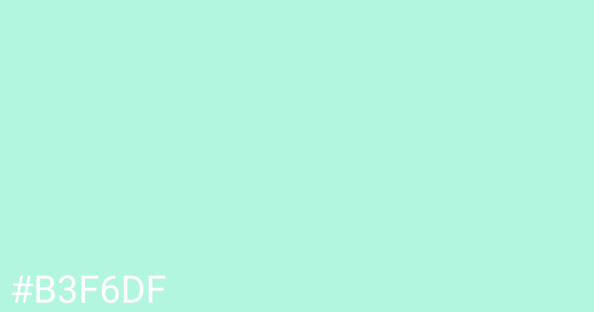 Hex color #b3f6df graphic