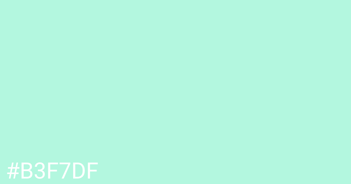 Hex color #b3f7df graphic