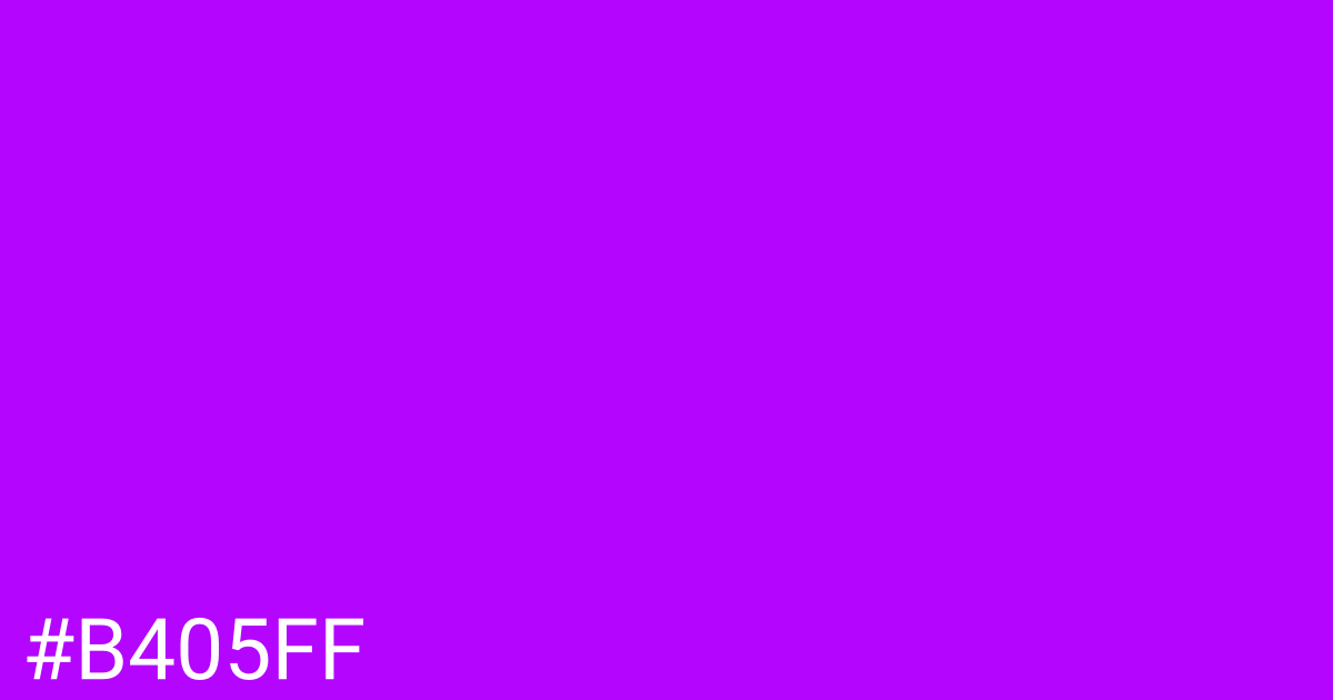 Hex color #b405ff graphic