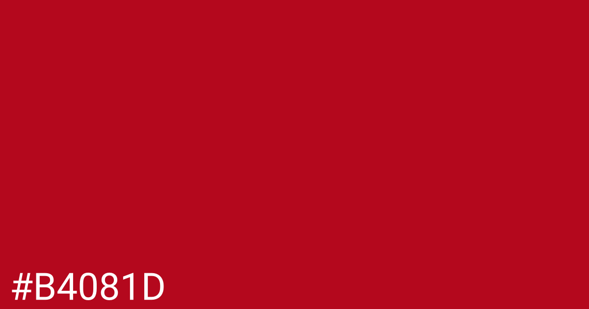 Hex color #b4081d graphic