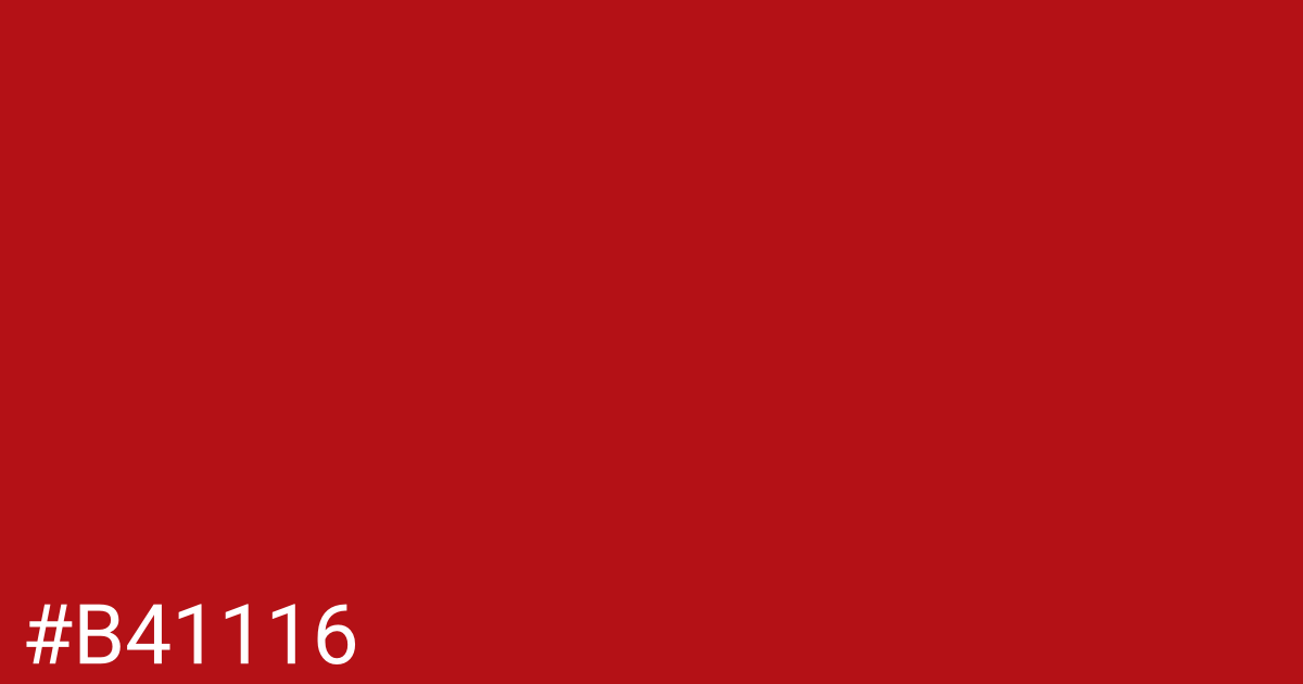 Hex color #b41116 graphic