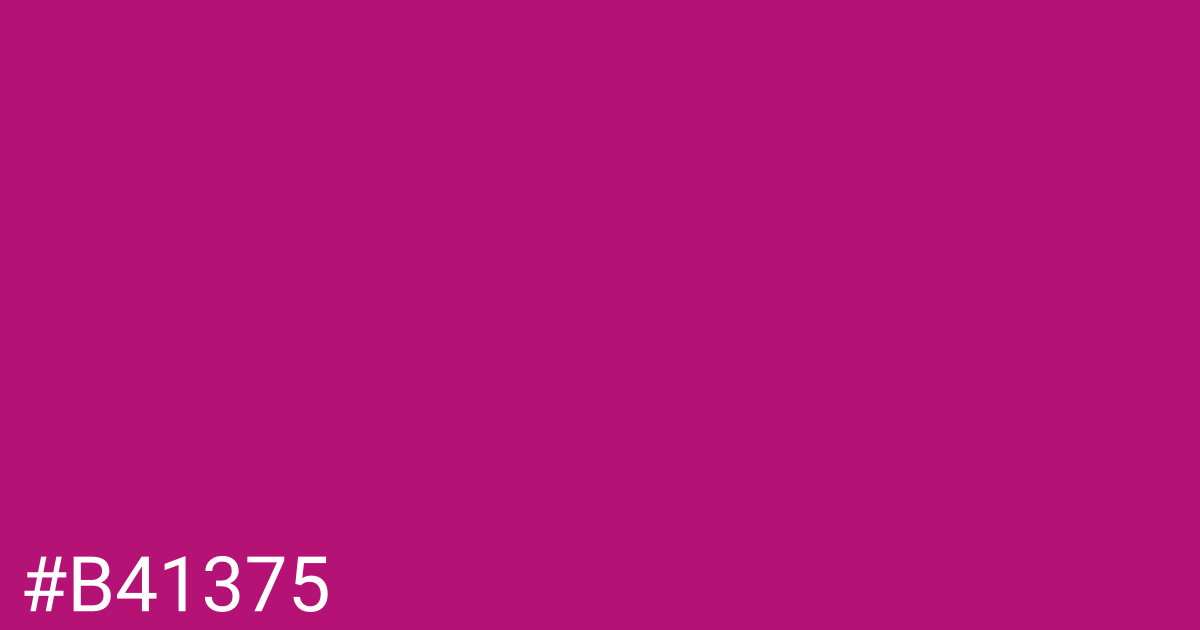 Hex color #b41375 graphic