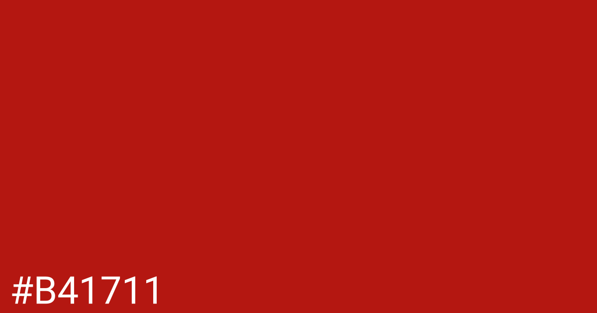 Hex color #b41711 graphic