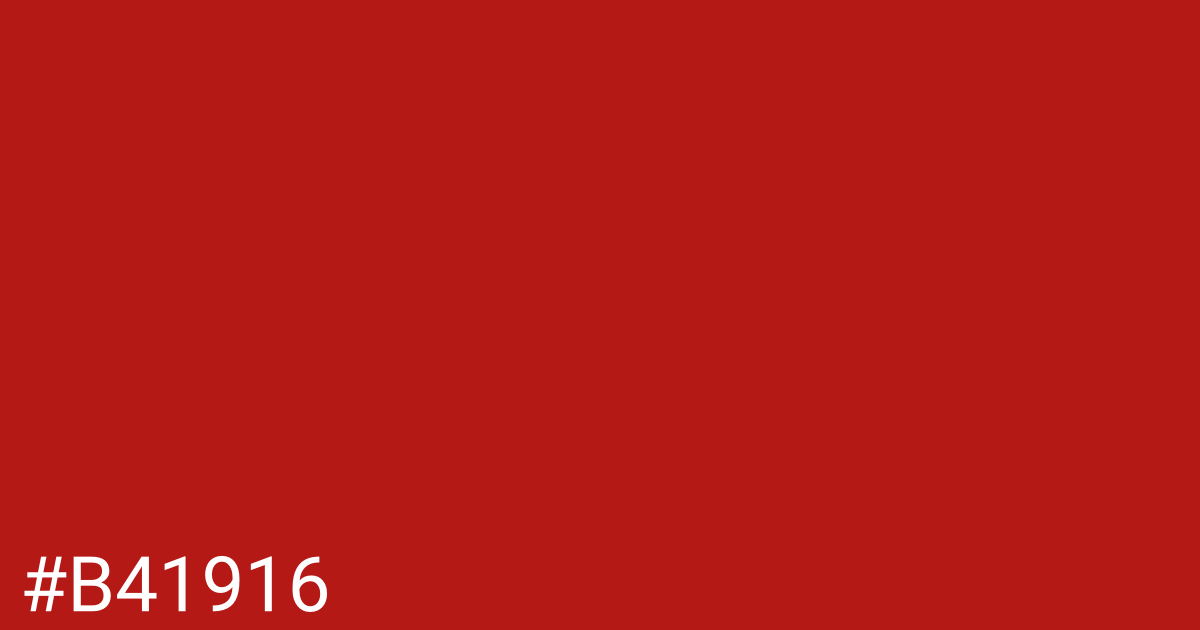 Hex color #b41916 graphic