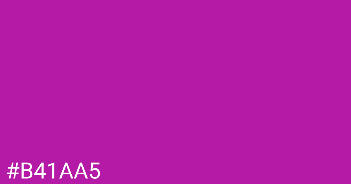 Hex color #b41aa5 graphic