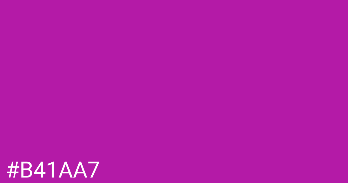 Hex color #b41aa7 graphic