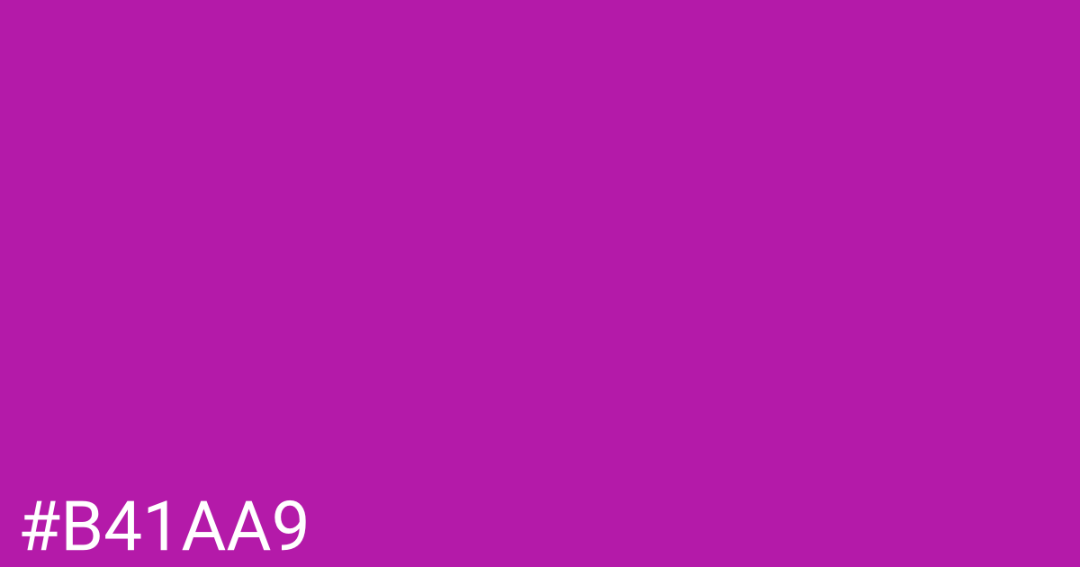 Hex color #b41aa9 graphic
