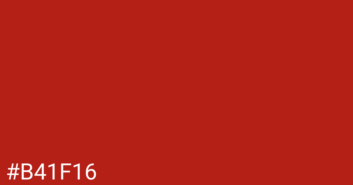 Hex color #b41f16 graphic