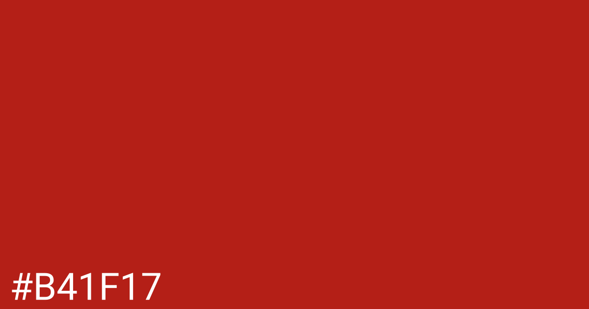 Hex color #b41f17 graphic