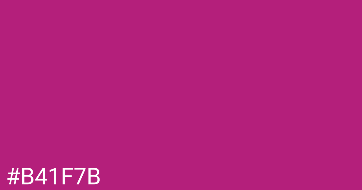 Hex color #b41f7b graphic