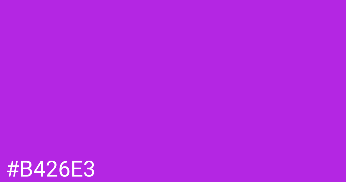 Hex color #b426e3 graphic