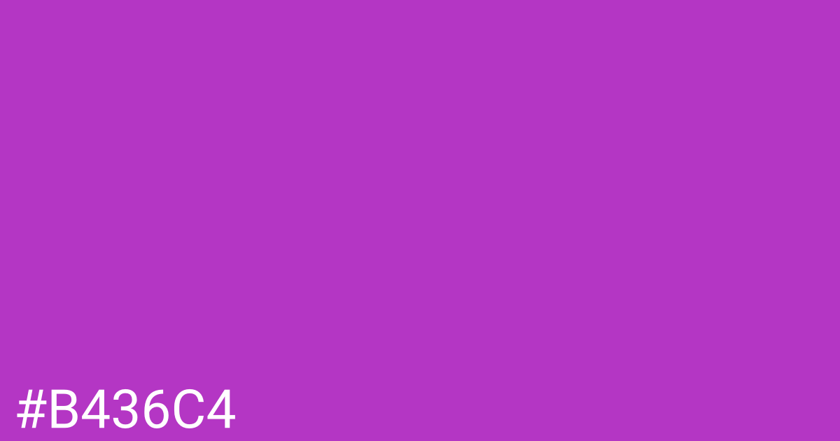 Hex color #b436c4 graphic