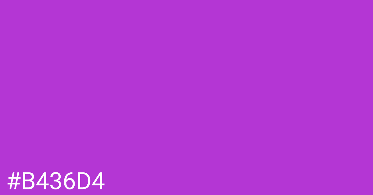 Hex color #b436d4 graphic