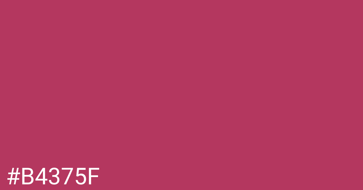 Hex color #b4375f graphic