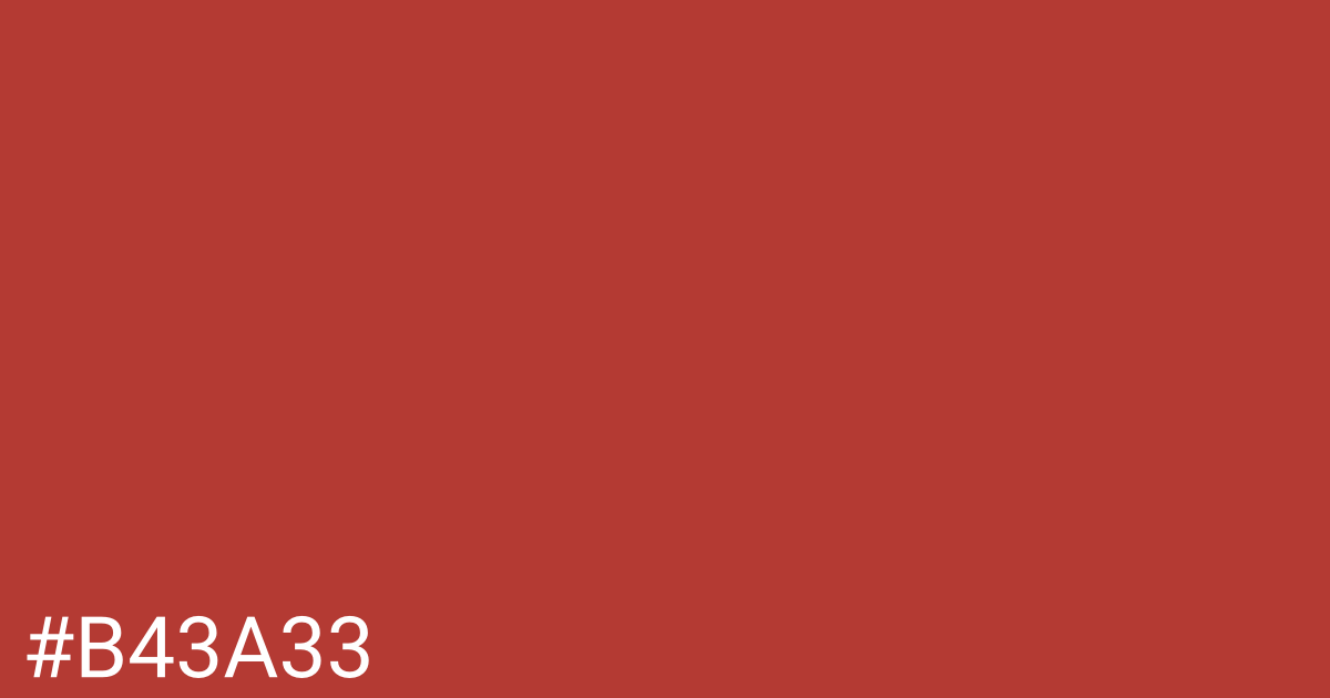 Hex color #b43a33 graphic