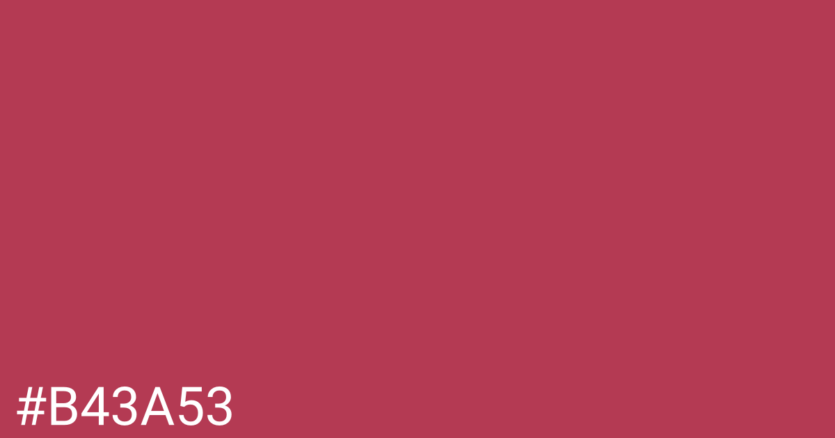 Hex color #b43a53 graphic