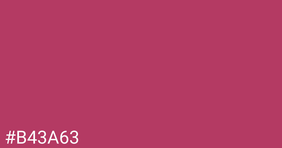 Hex color #b43a63 graphic