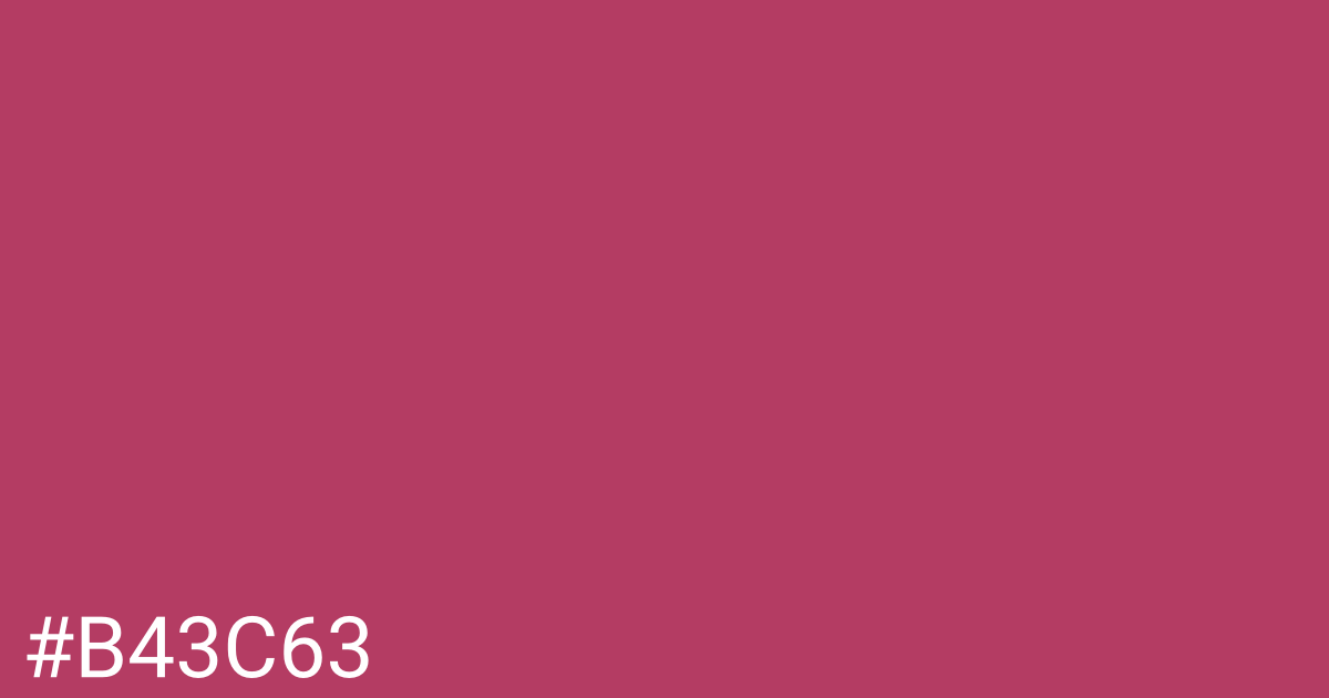 Hex color #b43c63 graphic