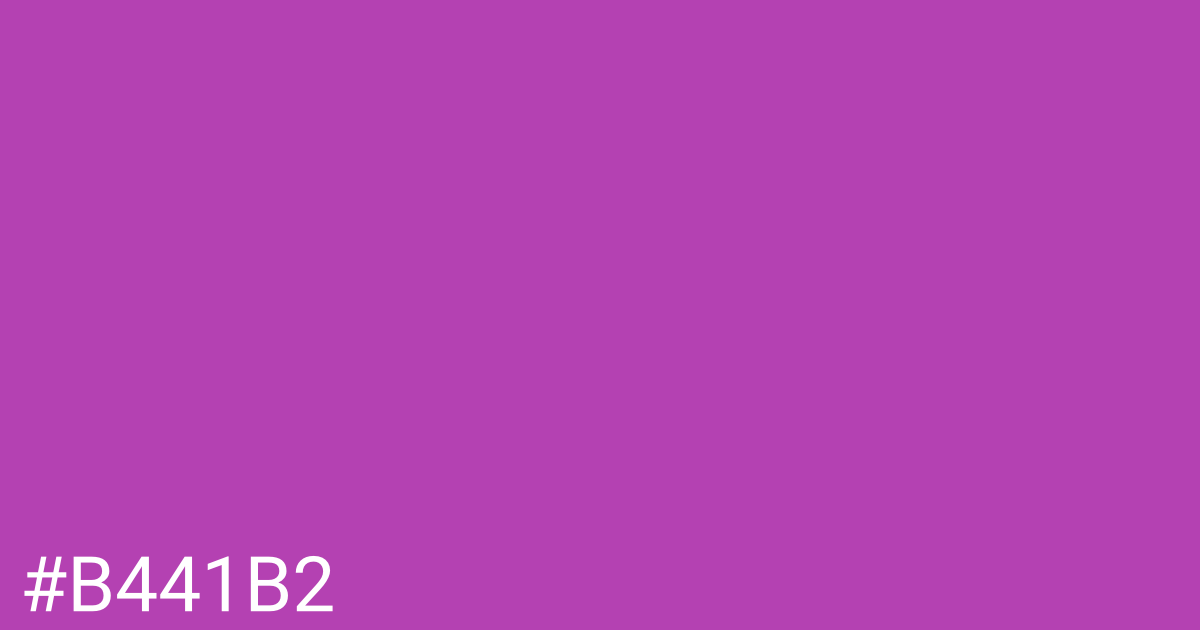 Hex color #b441b2 graphic