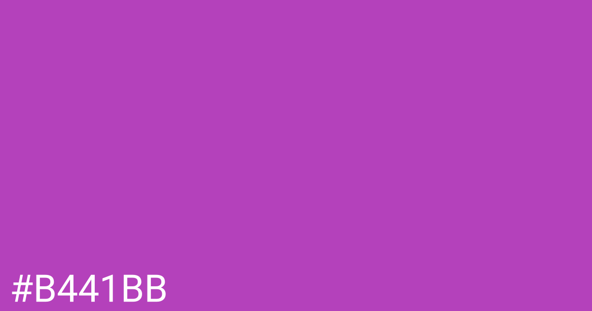 Hex color #b441bb graphic
