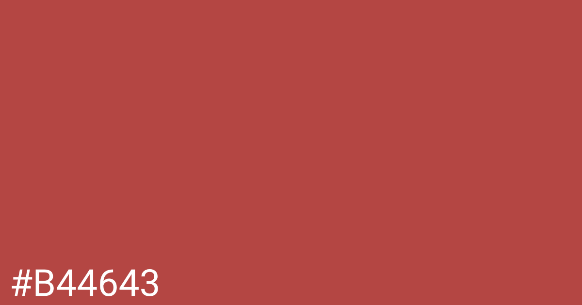 Hex color #b44643 graphic